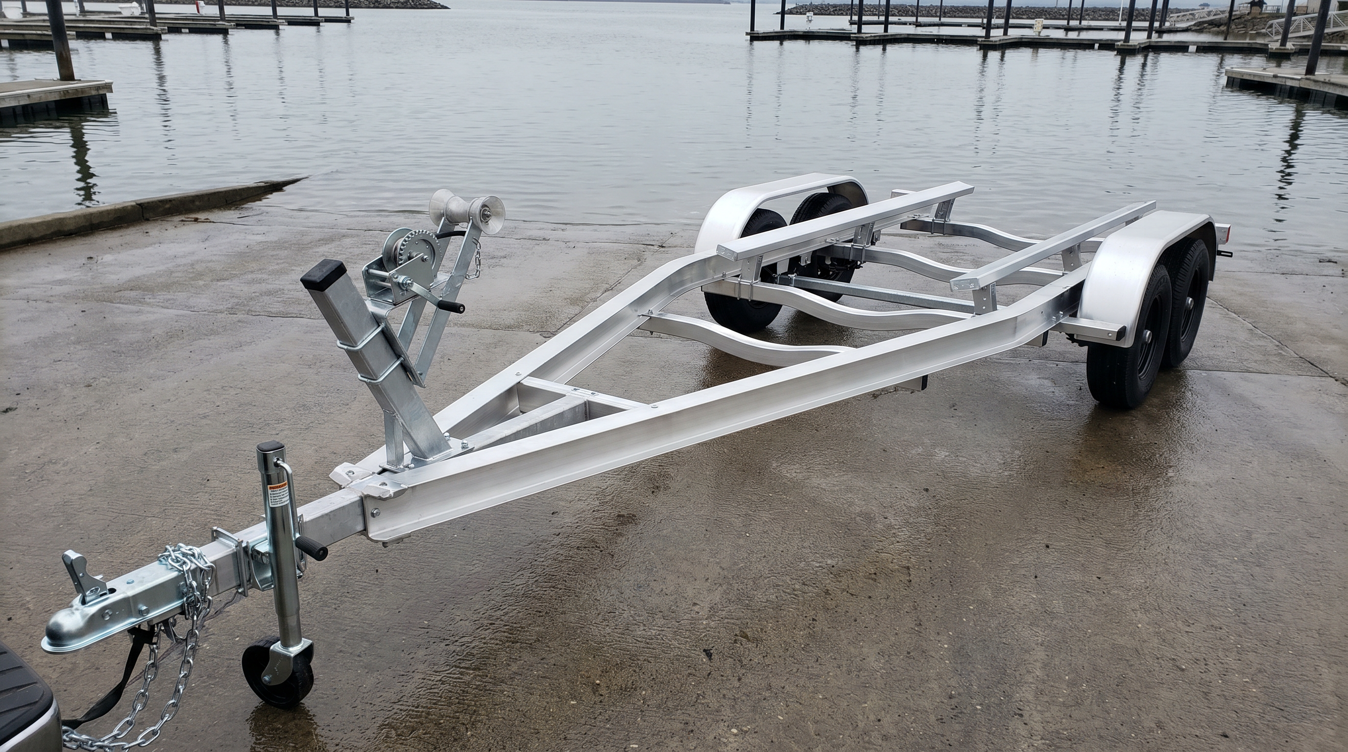 Aluminum trailer aging frame 1