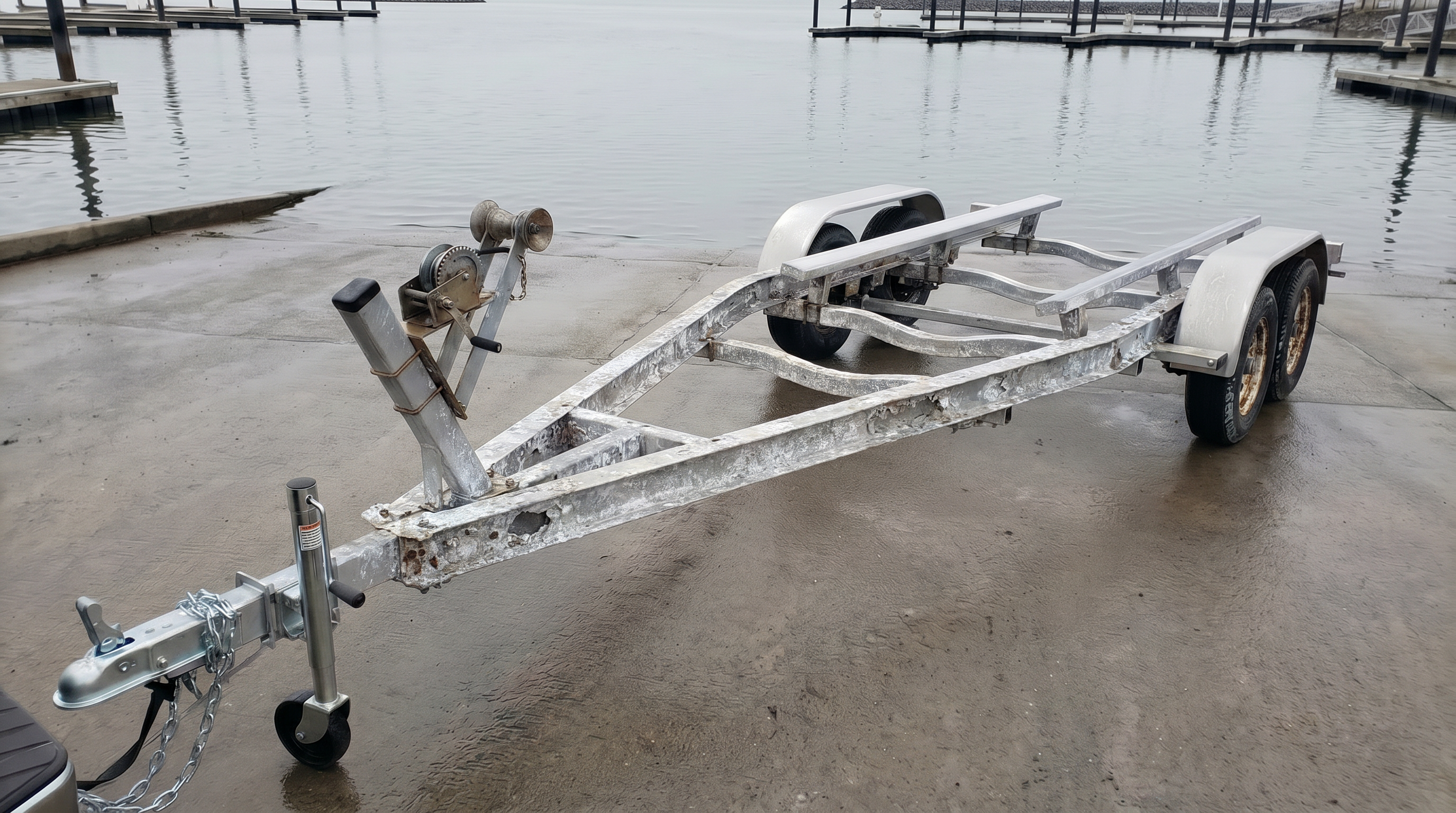 Aluminum trailer aging frame 4