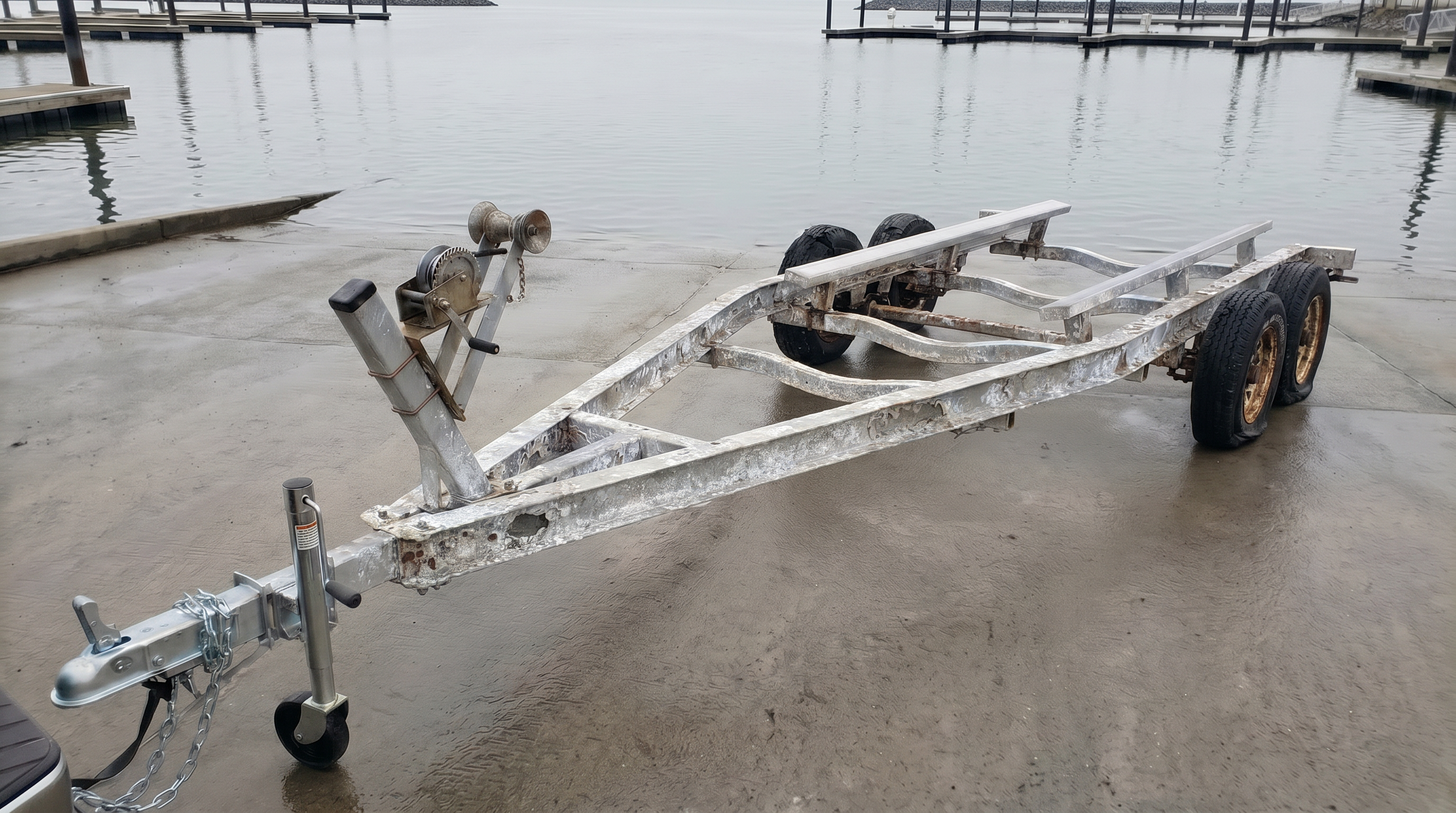 Aluminum trailer aging frame 5