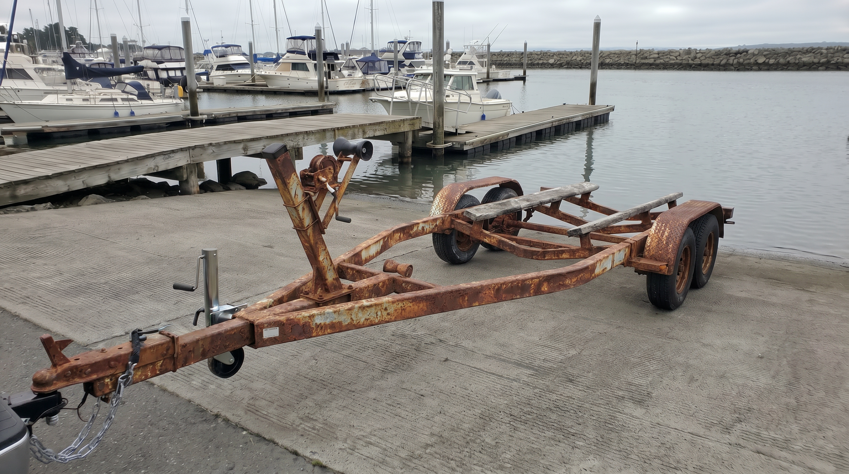 Steel trailer aging frame 4