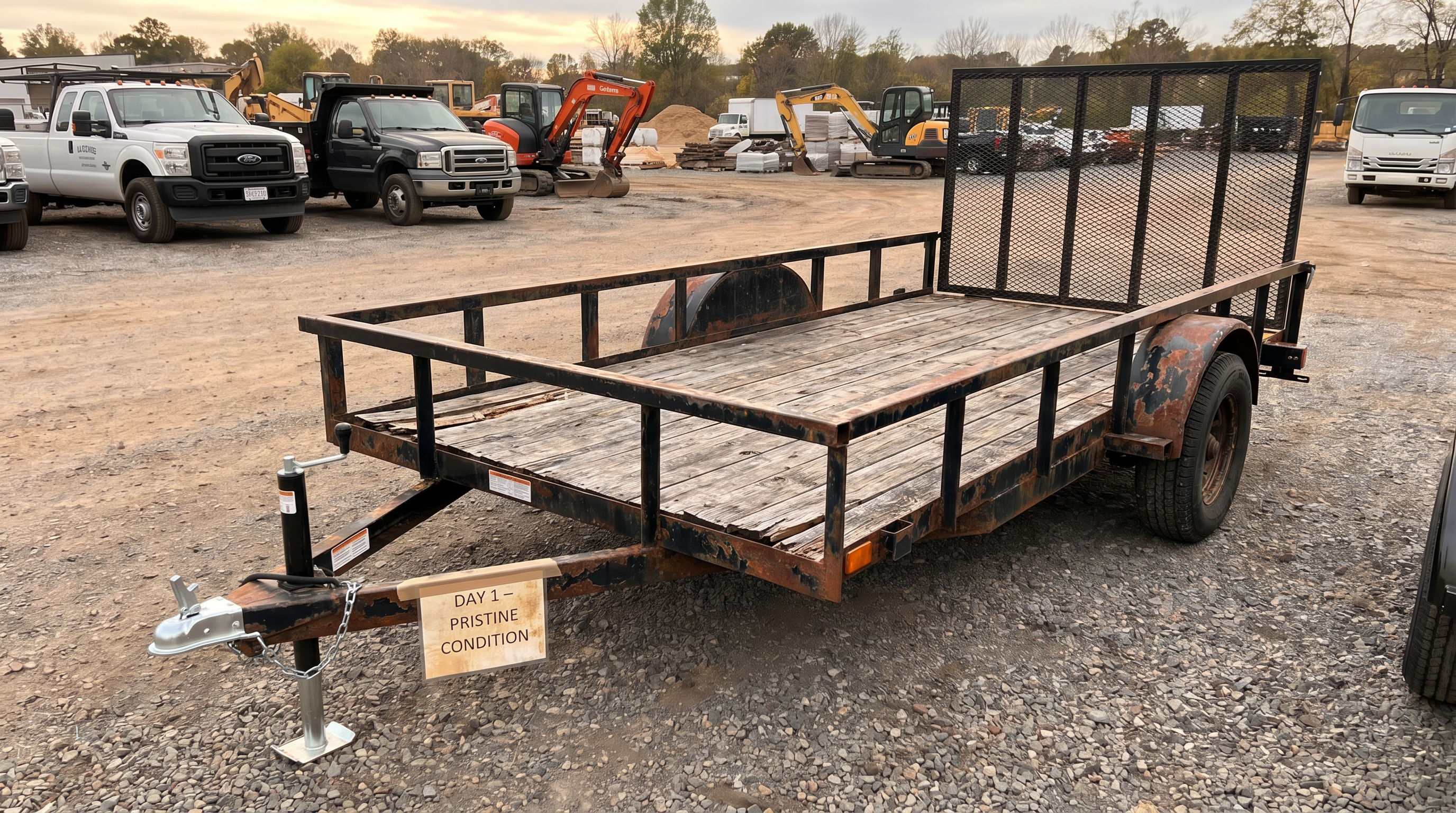 Steel trailer aging frame 3